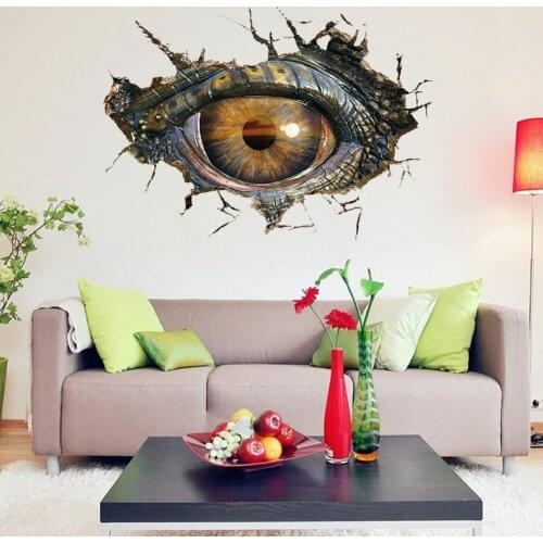 3D Creative Personality Dinosaur Eyes Wall Stickers Kids Living Room Decoration Waterproof Mural Wall Art Decal Wall Decals