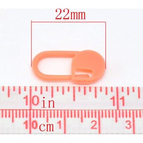 40PCs Mixed Plastic Knitting Stitch Markers Crochet Locking Tool Craft Ring DIY Sewing Tools Accessories Random Color 22x10mm