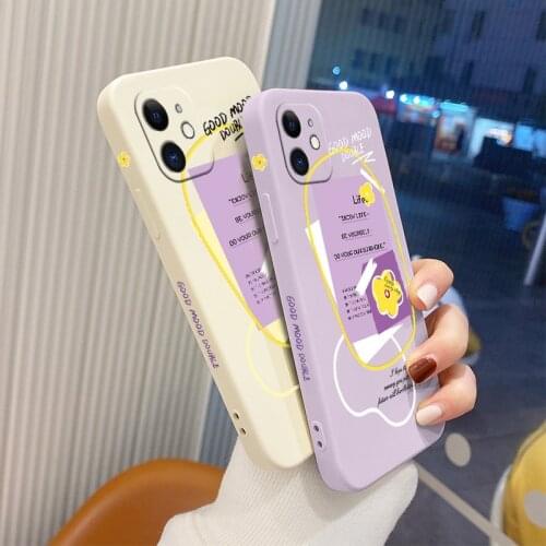 Simple Flower Soft Shell Phone Case For iPhone 12 Pro Max 11 X XS XR XSMAX SE2020 8 8Plus 7 7Plus 6 6S Plus Silicone Cover