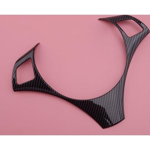CITALL ABS Carbon Fiber Style Steering Wheel Cover Trim Fit For BMW 3 Series E90 E92 E93 2005 2006 2007 2008 2009 2010 2011 2012