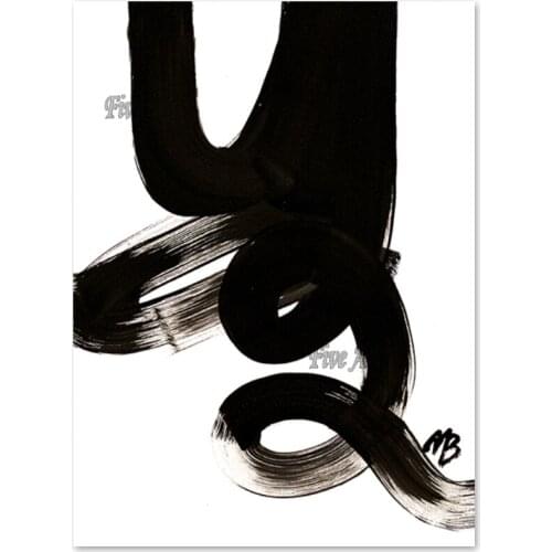 Black And White Abstract No Frame Canvas Oil Painting 100% Hand-painted Simple Design Wall Hanging Canvas Art Dropship Pieces