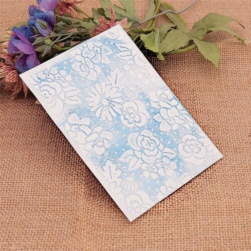 Black Flower Embossing Folders Plastic Halloween Scrapbooking DIY Template Fondant Cake Photo Album Christmas Card Making