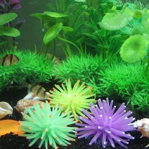Artificial Colorful Coral Ornament Simulation Grass Underwater Silicone Fake Flower Plant Fish Tank Aquarium Decor Fish Supplies