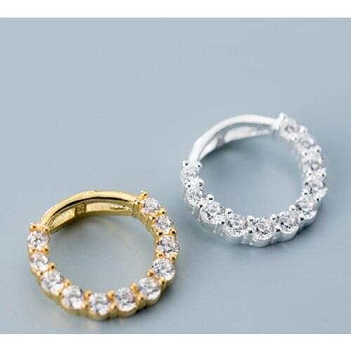 European S925 Silver AAA Zircon Paved Rings Connector Charms 925 Sterling Silver Round Gold Pendants DIY Jewelry Make Fine Gift