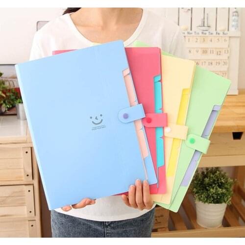 Korean Stationery Folder Document Bag Paper Organizer Expanding Wallet
