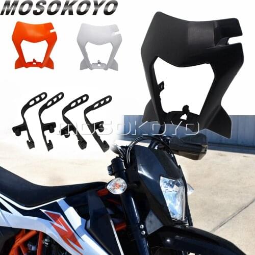 Dirt Pit Bike Headlight Motocross Supermotor Enduro Headlamp Fairing Mask Cover Replacement for 690 SMC R ENDURO R 2019 2020