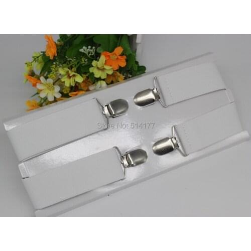 Fashion suspenders Mens braces 4 clips elastic stripe adjustable suspenders GIft box adult braces Width 3.5cm Length:110cm