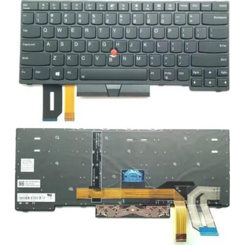 New Original US English Backlit Keyboard For Lenovo Thinkpad E480 E490 T480S L480 T490 T495 L380 L390 Yoga L490 P43s Laptop