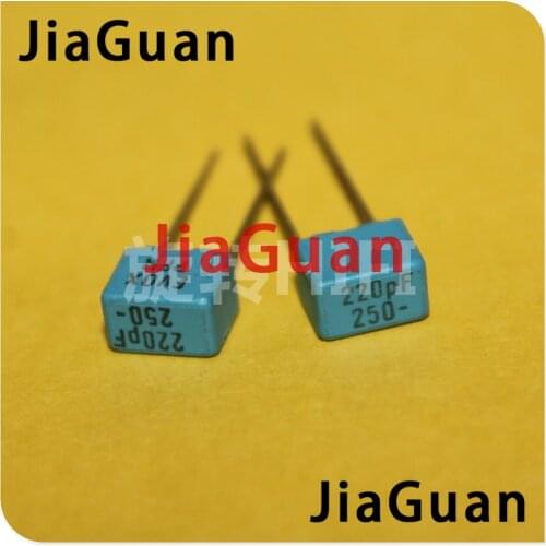 20PCS NEW EVOX PFR5 220PF 250V P5MM MKP 221/250V blue film EVOX-RIFA PFR 221 220PF/250V 0.22NF