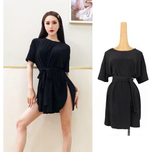 New Latin Dance Practice Clothes For Women Sexy Black Training Dress Female Rumba Tango Samba Salsa Dance Costumes DQL3452