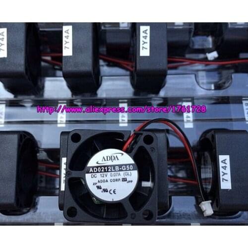 Brand new 2.5cm cooling fan AD0212LB-G50 12V 0.07A dual ball bearings 2wires