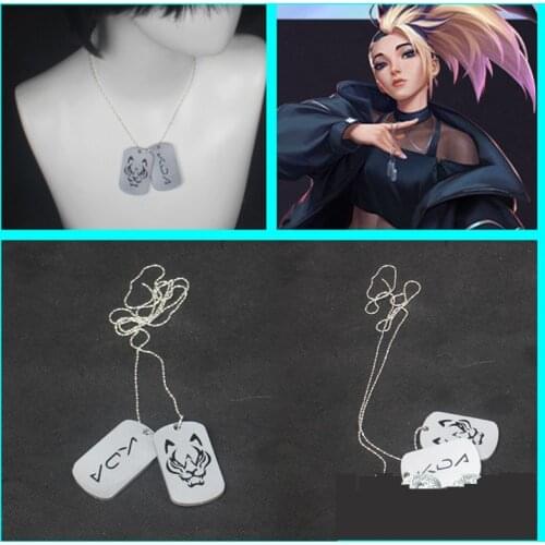 KDA K/DA Akali Cosplay Necklace Costume Accessories Cosplay Props Woman Jewelry Fans Gifts