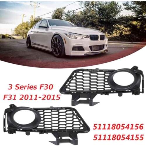 Car Front Bumper Fog Light Grille For-BMW 3 Series F30 F31 LCI M-Sport 2011