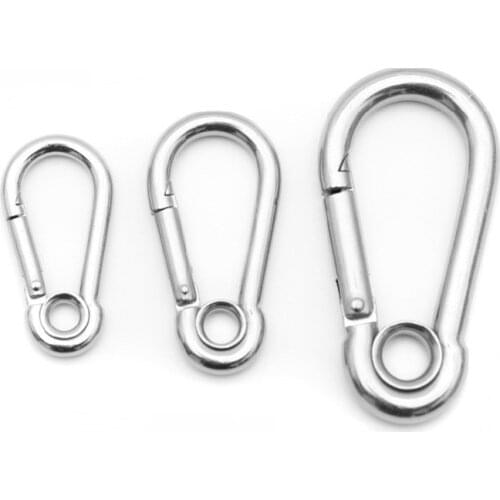 Sandbag Outdoor Climbing 304 Stainless Steel M5/M6/M8 Carabiner Survival Keychain Climb Hook Clip Backpack Buckle Keychain Set