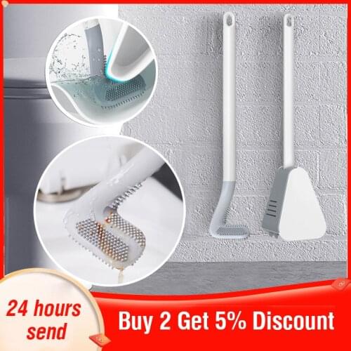 Golf Toilet Brush Toilet Cleaning Brush Wall Mounted Silicone Toilet Brush with Toilet Brush Holder Bathroom Accessories Sets