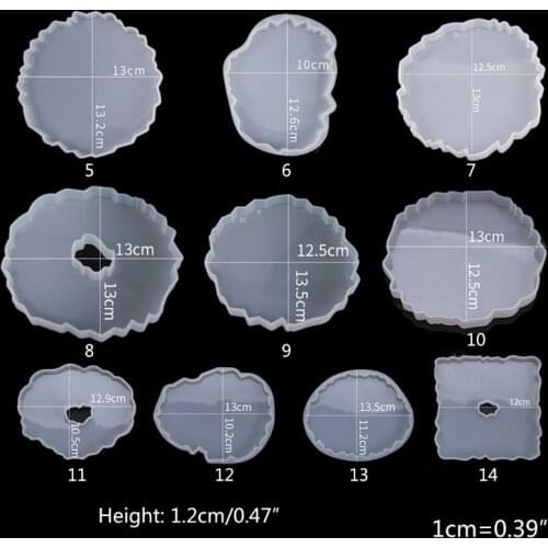 Silicone Crystal Epoxy Resin Mold Irregular Wave Coaster Mat Casting Mould Handmade DIY Crafts Decoration Making Tools