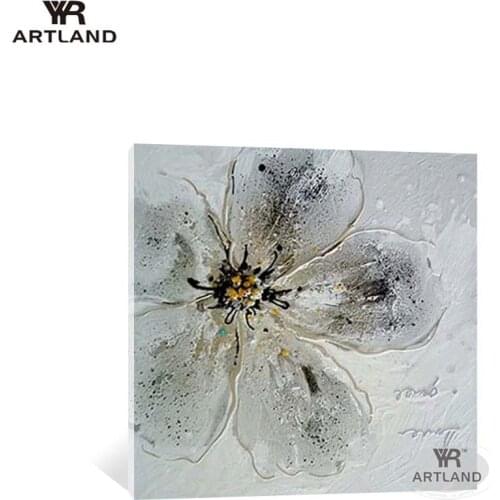 Modern flower painting designs for wall decoration pure handmade canvas oil painting artwork for eatting room bedroom hot sale