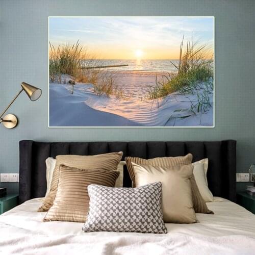 Modern Seascape& Landscape Printed Canvas Oil Painting Scandinavian Posters and Prints Wall Art Prints Picture for Living Room