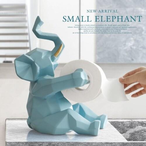Animal statue Craft roll paper holder Table living room office restaurant hanging paper Elephant/deer figurine home decor