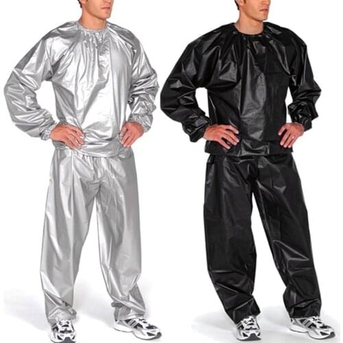 Heavy Duty Sauna Sweat Suit Exercise Gym Suit Fitness Weight Loss Anti-Rip TT@88