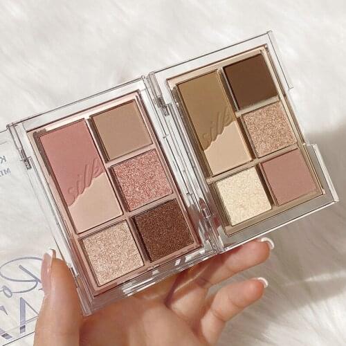 6 Color Eyeshadow Easy To Color Matte Pearlescent Earth Long Lasting Eye Shadow Palette Makeup Cosmetics TSLM1