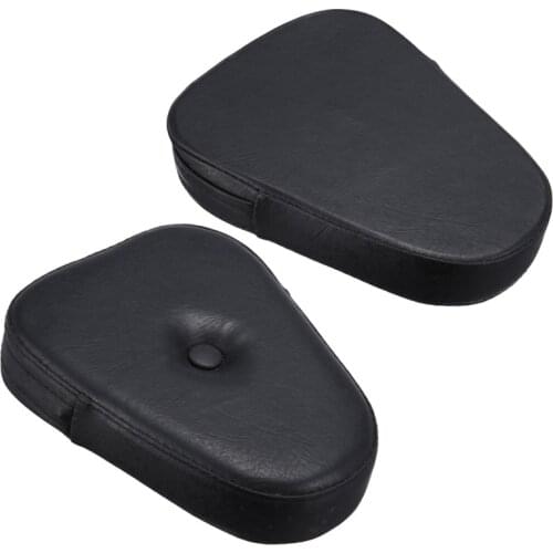 Black Motorcycle Universal Rear Backrest Sissy Bar Cushion Seat Pad For Honda Yamaha Suzuki Kawasaki Harley Ducati KTM