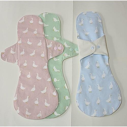 350mm Reusable Sanitary Pads Women Breathable Sanitary Napkins Cotton Cloth Liner Pads for Heavy Flow Night Use Comfortable