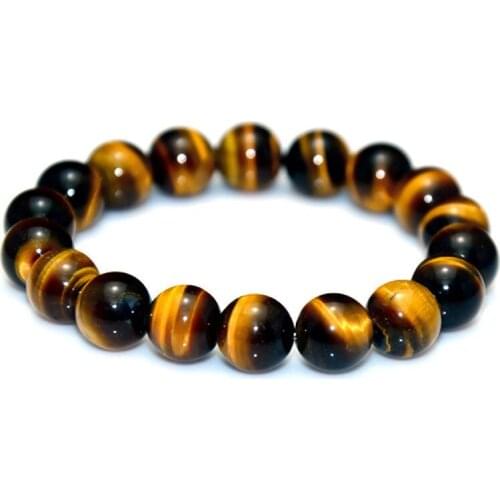 Hot sale Natural Tiger eye Stone 10mm Beads Men Jewelry Bracelet Bangle
