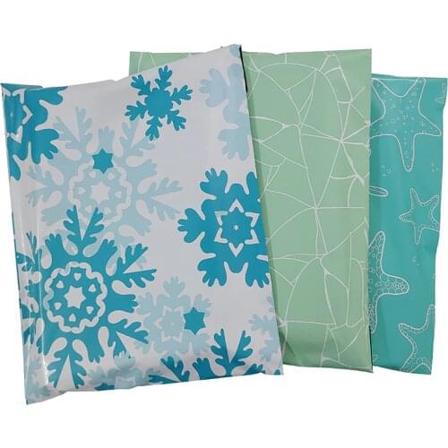 10PCS Poly Mailer 9.8x11.6inch/25x29.5cm Colorfull Printed Gift Bags Holiday Shipping Bags Self Seal Postal Mailing Envelopes