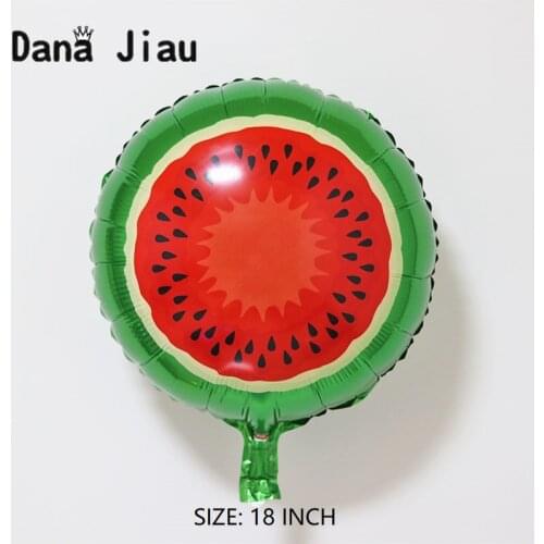 18inch watermelon Aluminum foil Balloons Birthday Party baloon summer fruit festival decorations kids toy inflate air ball