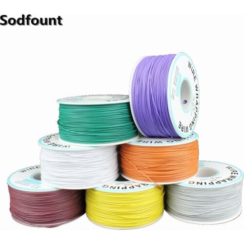250 m/lots 30 AWG Wrapping Wire 10 Colors Single Strand Copper Cable Ok Wire Electrical Wire for Laptop Motherboard PCB Solder