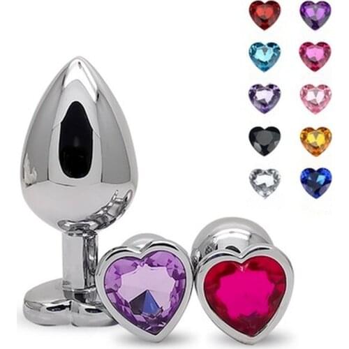1Pc Stainless Steel Crystal Anal Toys Butt Plug Prostata Massage Stainless Steel Anal Plug Sex Toys for Women Adult Sex Products