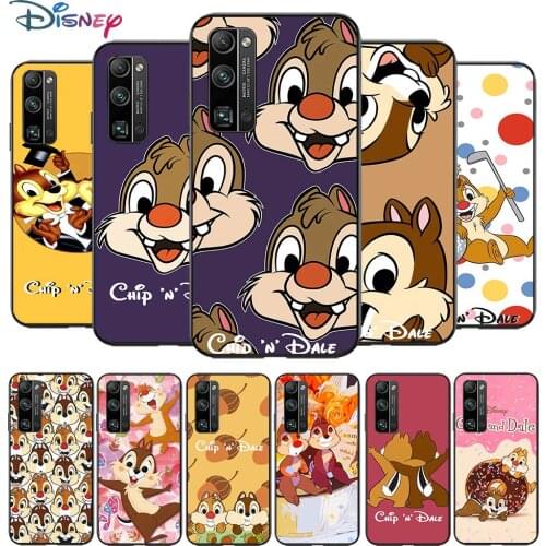 Chip 'n' Dale cute for Huawei Honor V30 20 Pro X10 9S 9A 9C 9X 8X 10 9 Lite 8 7 Pro Silicone Soft Black Phone Case