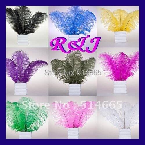 EMS Free shipping Cheap ostrich feather 50pcs 18-20 inches 45-50cm assorted 2 colors Ostrich plumage ostrich plume