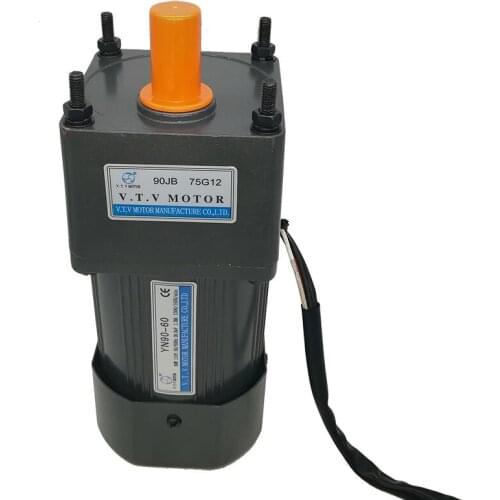 High torque gear motor Y90-60/90JB75G12 75 ratio 220v 60w 12mm diameter output synchronous motor on sale