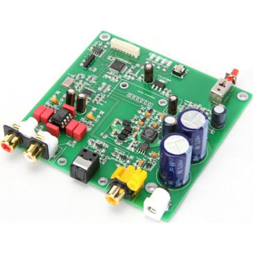 ES9038 Q2M I2S DSD fiber coaxial input decoder board, DAC update version finished board. Support DSD input