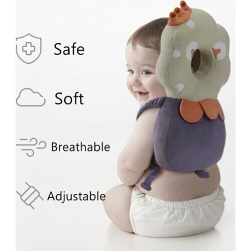Cotton Baby Head Protection Pillow Infant Anti-fall Adjustable Soft Pillow Toddler Protective Cushion Baby Head Protector