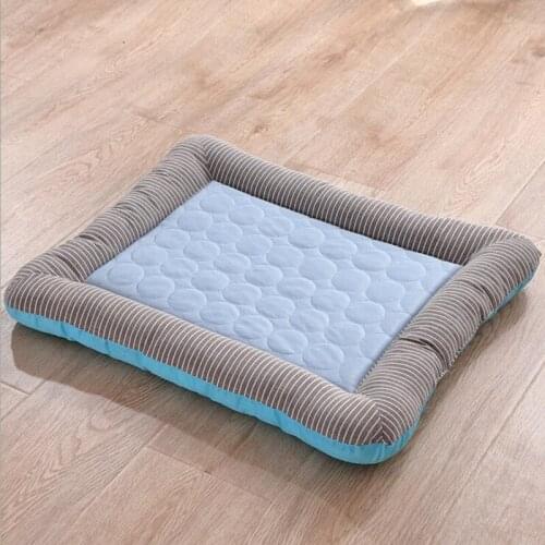 Medium Small Dog Beds Spring Summer Comfortable And Soft Cool Ice Silk Dog Mat Non Stick Hair Non Slip Deep Sleeping Pet Kennel