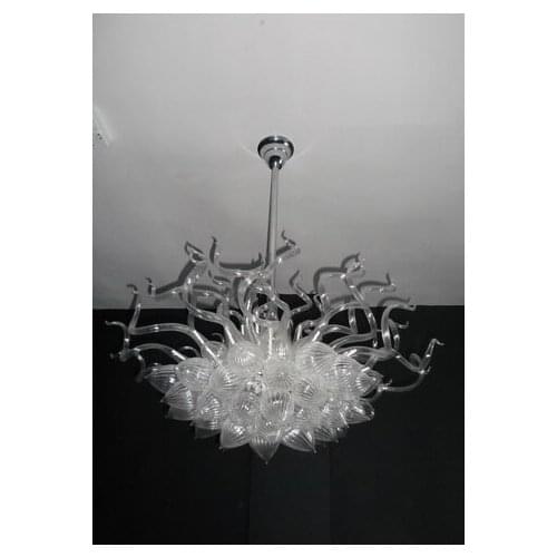 Handmade Blown Glass Chandeliers Modern Ceiling Decorative White Clear Glass Chandelier