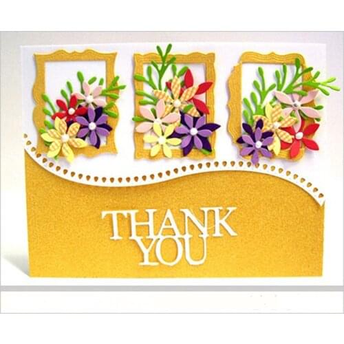 Wave Window Flower Rectangle Metal Cutting Dies Stencils for DIY Scrapbooking Decorative Crafts Embossing Paper Cards New 2018