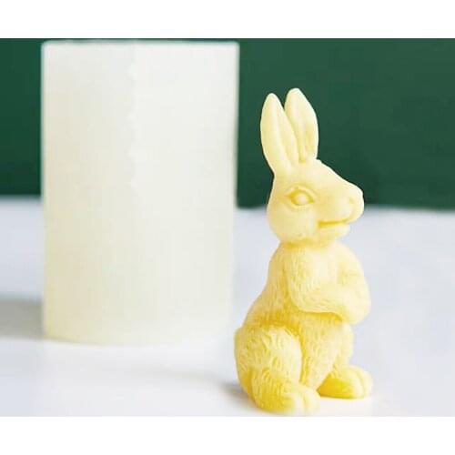Kawaii Easter Bunny Homemade Handmade DIY Candle Mold Silicone Aromatherapy Props Home Table Party Decoration Gifts For Girl