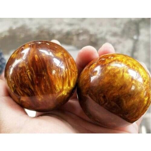 Natural golden willow wood fitness ball health massage handball Elderly finger