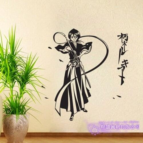 BLEACH Kuchiki Rukia Car Decal Wall Sticker Cartoon Fans Vinyl Wall Stickers Car Decal Decor Home Decorative
