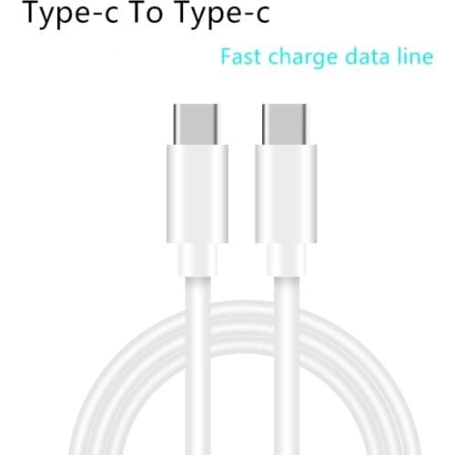PD fast charging line Double head Type-C pair Type-c flash charging data line Male to male C-C 5 core 3A