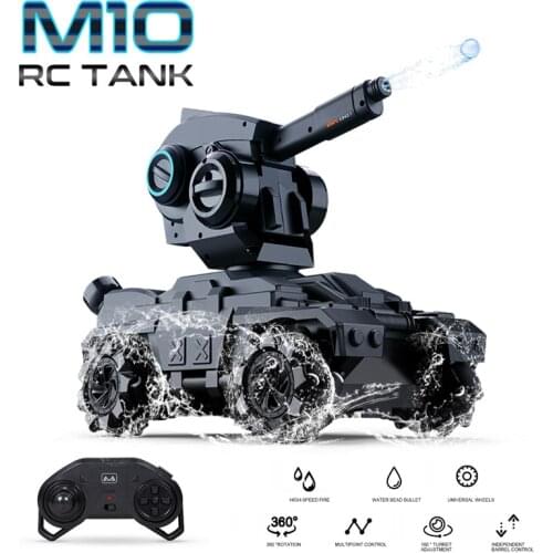 High Simulaiton Battle RC Tank With Infrared Pointer Clip Water Bead Rotating Turret Control 360 degree rotation RC Tank Toy