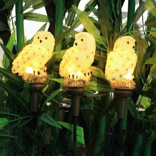 Garden Lights Owl Solar Solar LED Lights Outdoor Decorative Lawn Stake Owl Shape Lights For Home Courtyard Adornment Outdoor