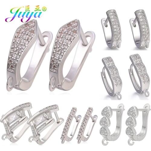 Juya DIY Fashion Dangle Earrings Making Accessories Gold/Silver Color Creativity Leverback Basic Ear wire Earring HooksSupplies