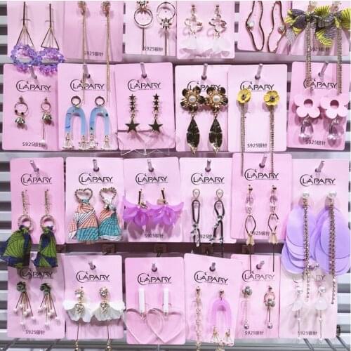 2019 Trendy japanese Korean Girl Cute Earrings Simple Pink Fabric Flower Dangle Earrings Fashion For Women Jewelry Accessories