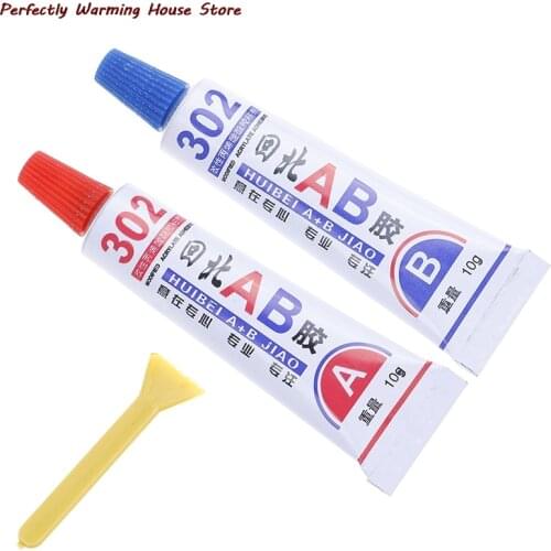 2pcs Strong Super Liquid AB Glue 302 Metal Wood Fabric Rubber Leather Plastic UV Adhesive Universal Cyanoacrylate Epoxy Glue