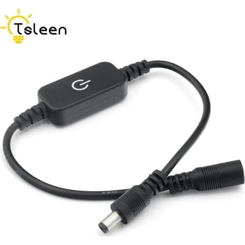 In-Line Power Switch ON/OFF Smart Touch Cable Black For Jack Arduino 12-24V Power Switch Sensor ON/OFF Black Cable Dimmer